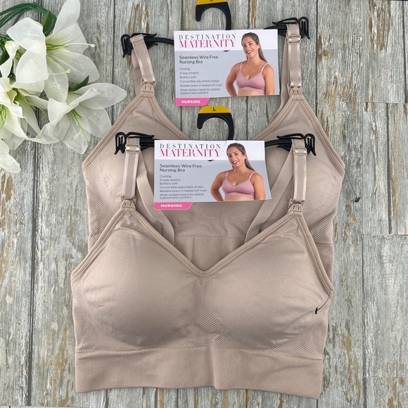 Woman’s Destination Maternity Nursing Bra, 2-Pack Size L - Picture 1 of 7